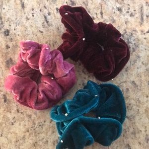 Rhinestone scrunchies